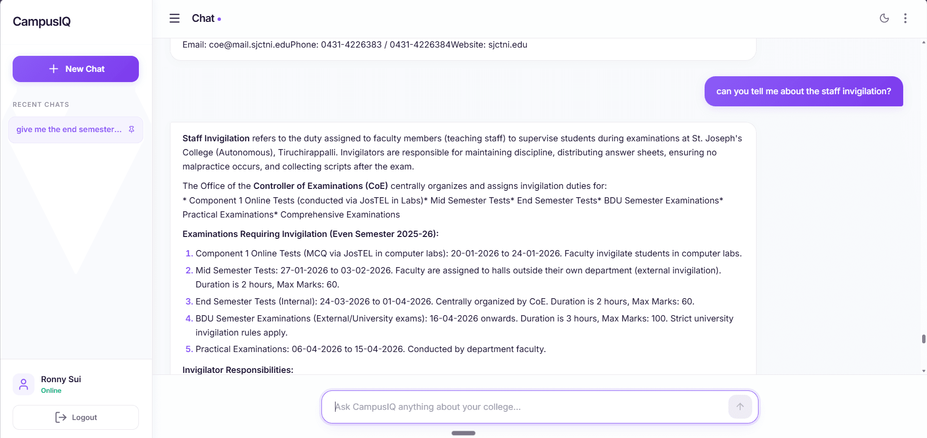 CampusIQ screenshot